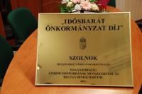 Szolnok elnyerte az Idősbarát Önkormányzat Díjat